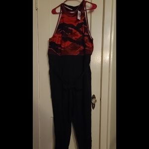 NWT RED AND BLACK JUMPSUIT 3X 22/24